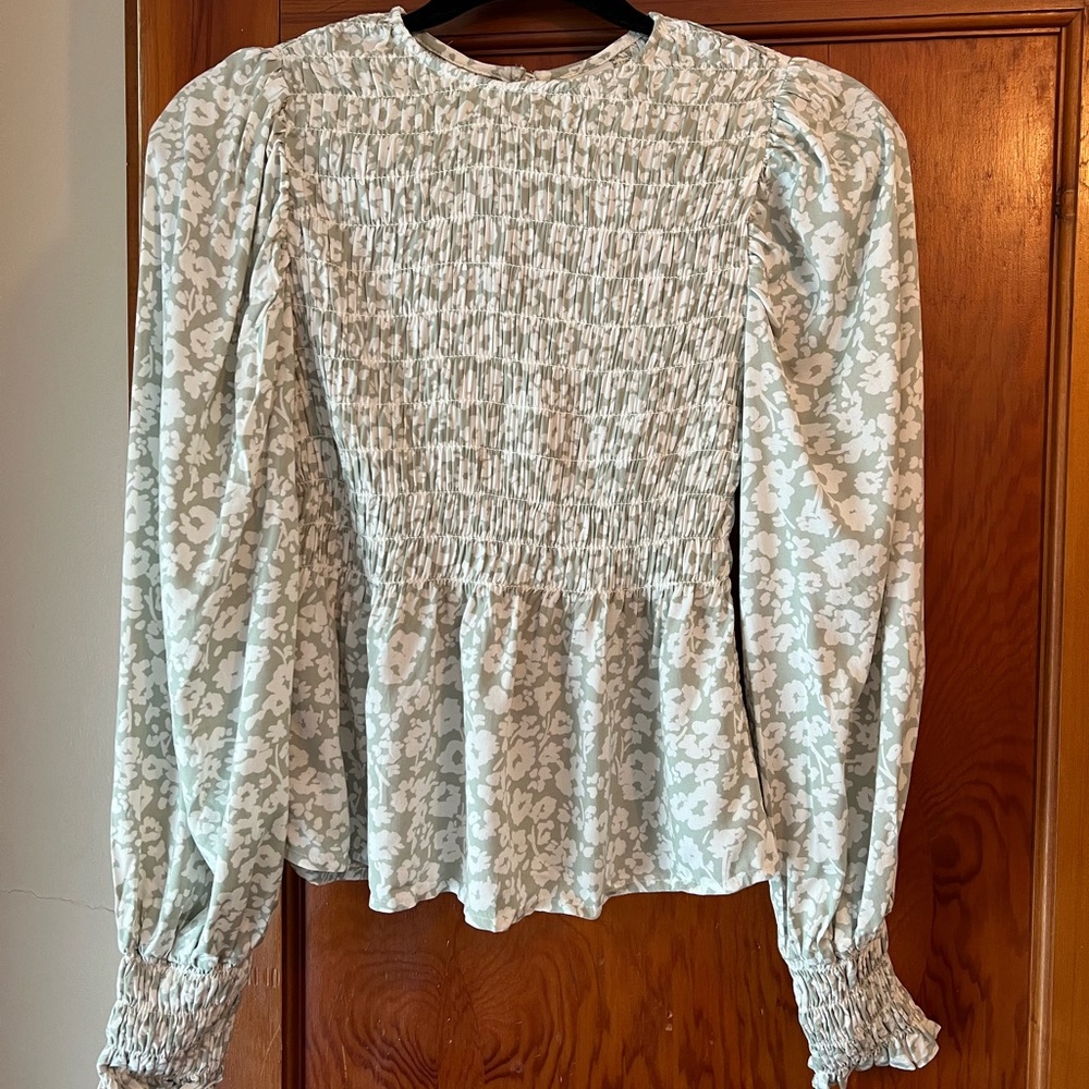Target A New Day sage green and white floral top